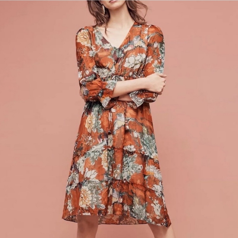 ANTHRO | $148 Hemant & Nandita Zeri Peasant Dress - Picture 2 of 8